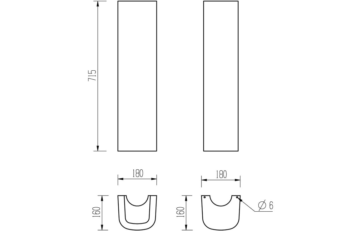 Thalassa 550x400mm 1TH Basin & Full Pedestal