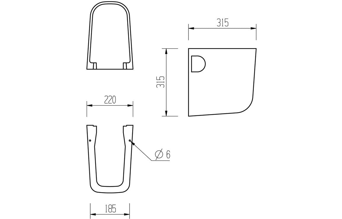 Maia 535x490mm 1TH Basin & Semi Pedestal