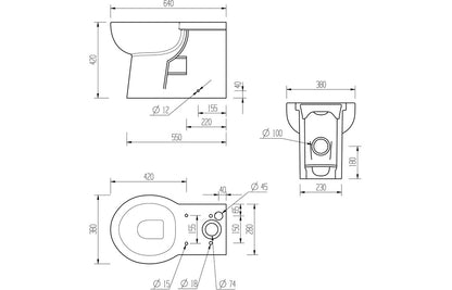 Maia Close Coupled WC & Soft Close Seat