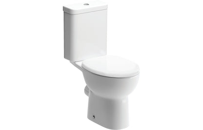 Thalassa Close Coupled Open Back WC & Soft Close Seat