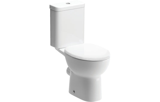Thalassa Close Coupled Open Back WC & Soft Close Seat