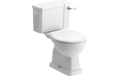 Solaris Close Coupled WC w/Brushed Brass Finish & Soft Close Seat