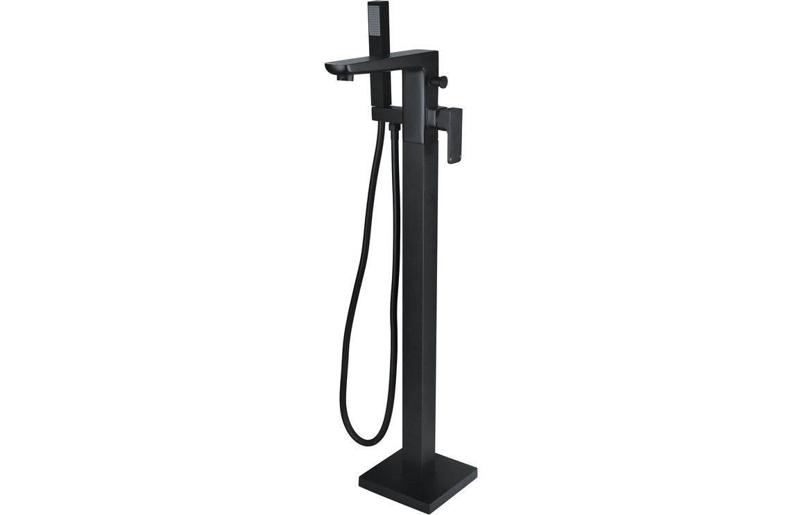 Amaris Floor Standing Bath/Shower Mixer - Matt Black