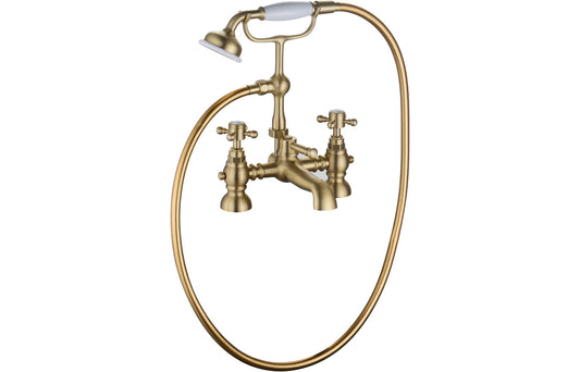 Arpina Bath/Shower Mixer & Shower Kit - Brushed Brass