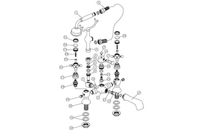 Arpina Bath Filler - Brushed Brass