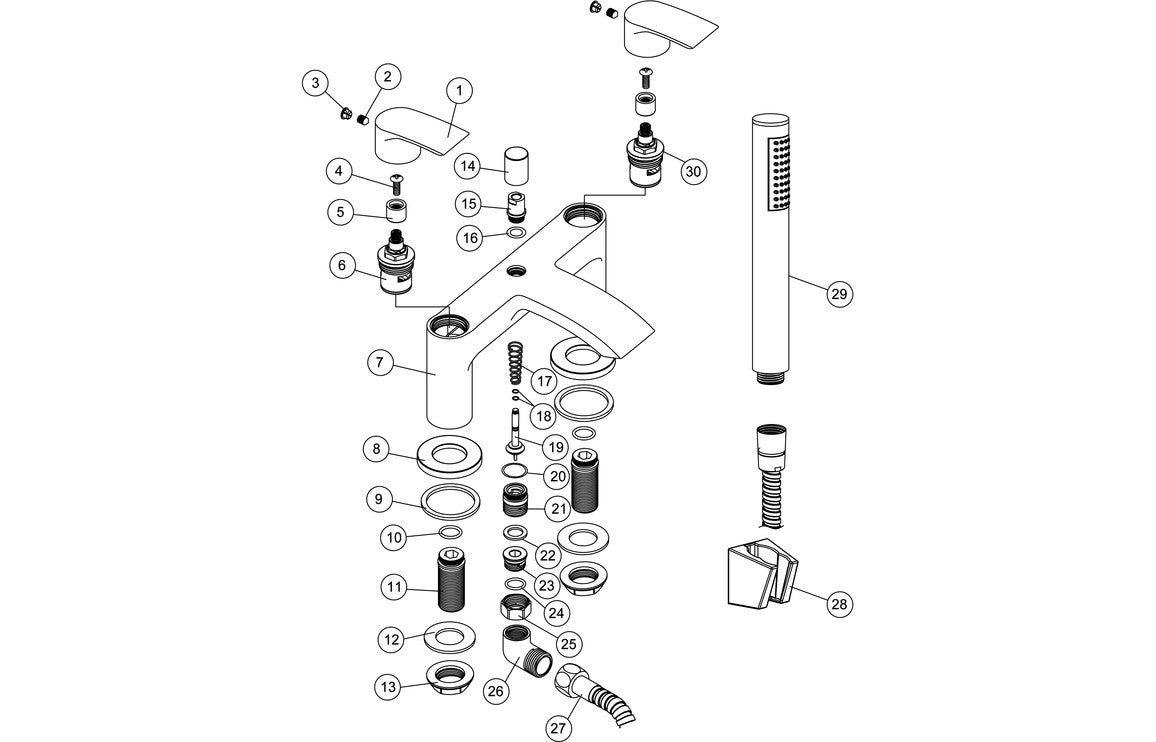 Zenith Bath Filler - Chrome