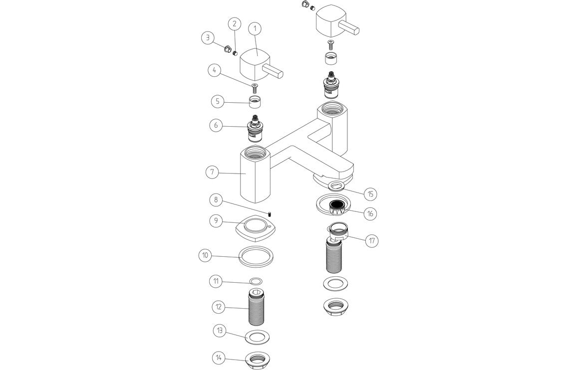 Pavo Bath Taps - Chrome