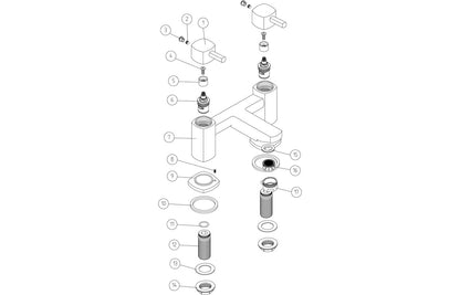 Pavo Bath Taps - Chrome