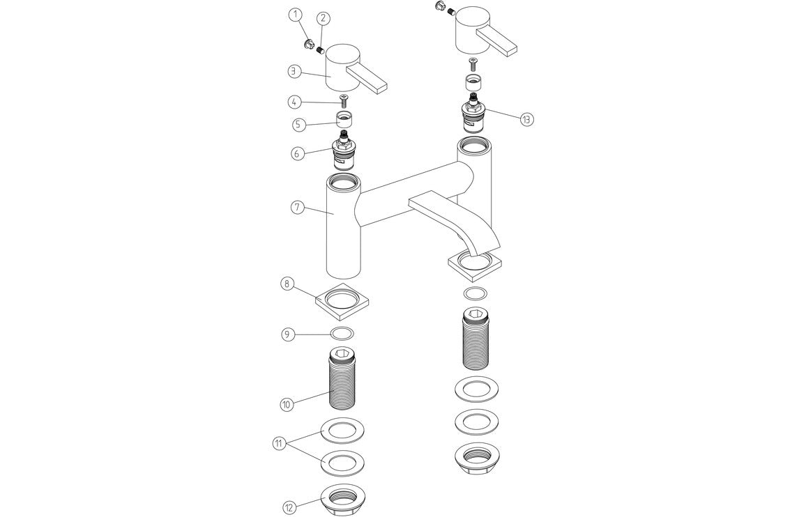 Adhara Basin Mixer - Chrome