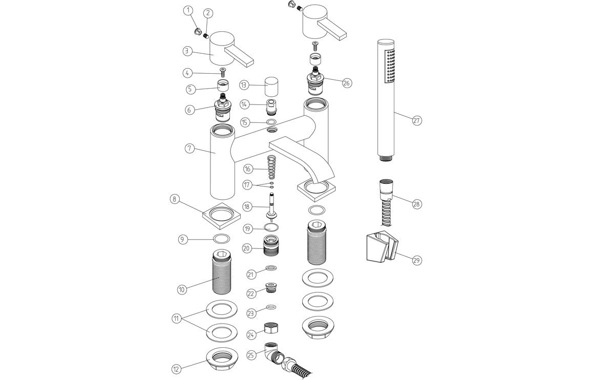 Adhara Bath Filler - Chrome