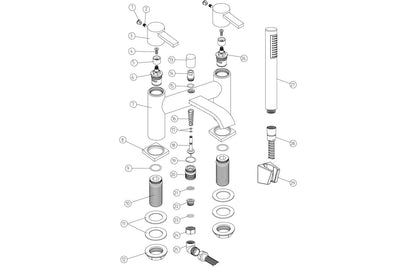 Adhara Bath Filler - Chrome