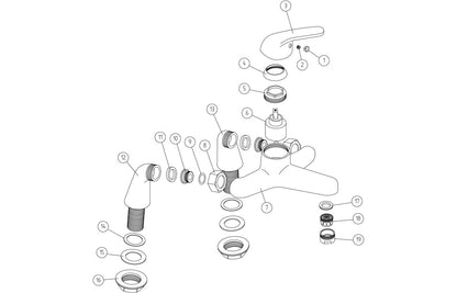 Hubble Cloakroom Basin Mixer - Chrome
