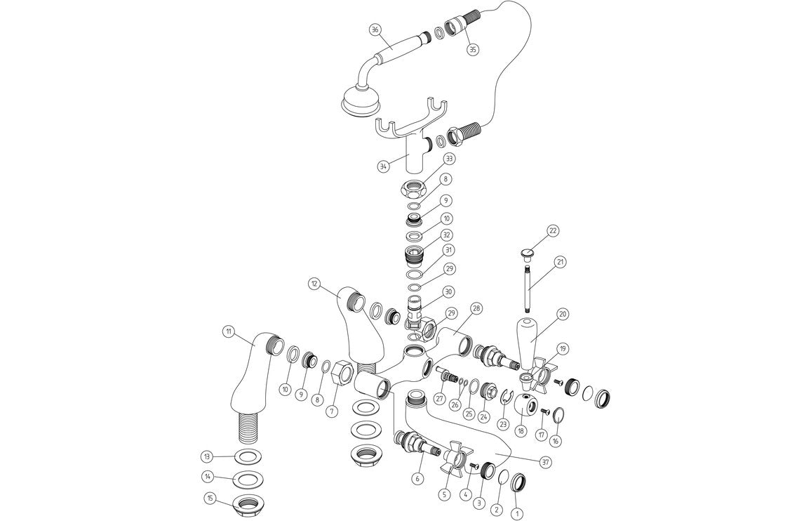 Leda Basin Taps - Chrome