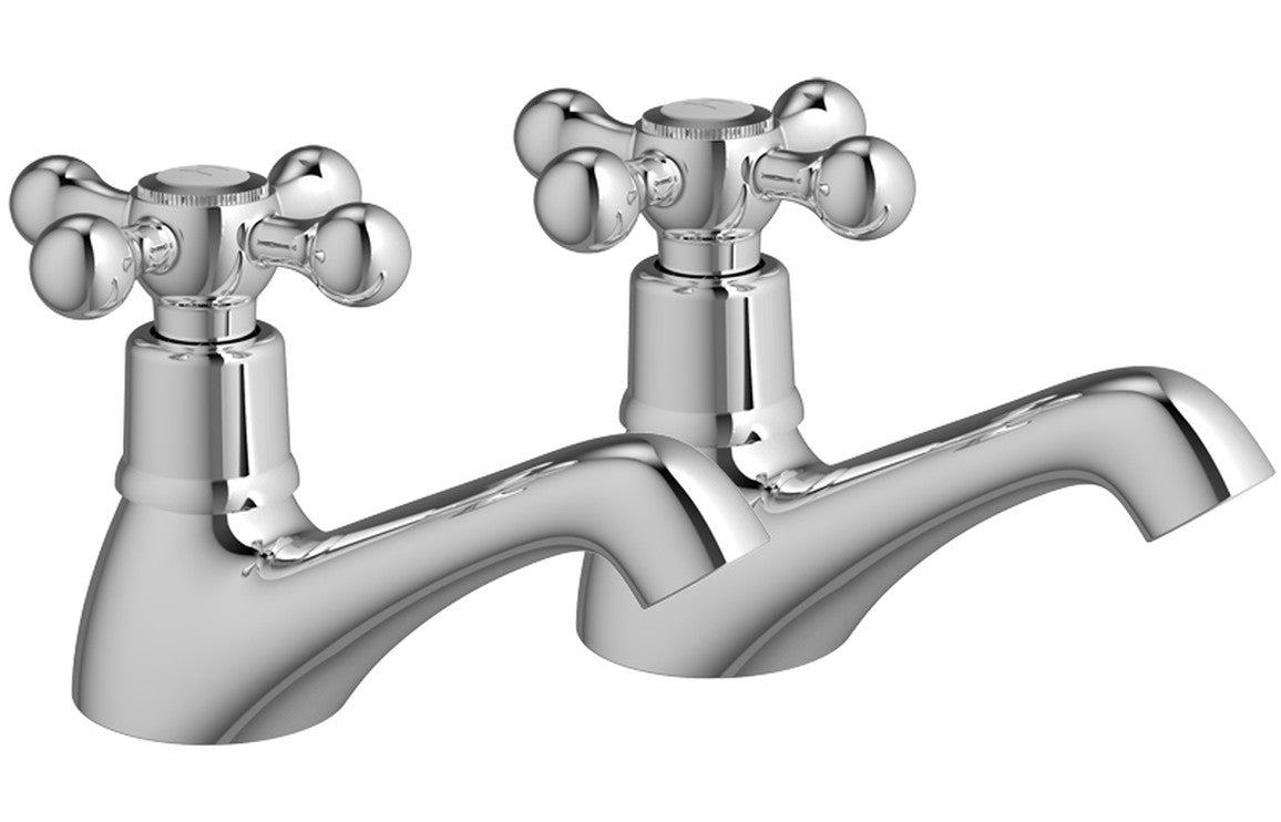 Knox Bath Pillar Taps - Chrome