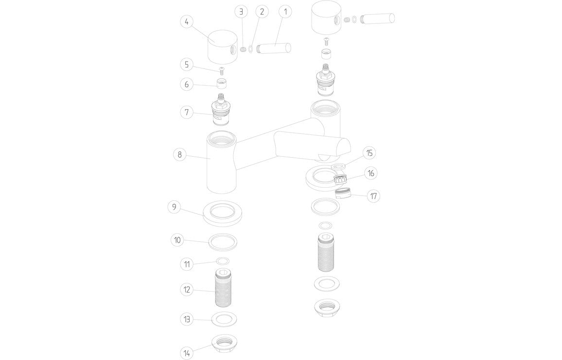 Juno Basin Mixer & Waste - Chrome