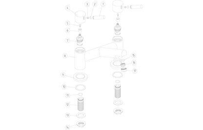 Juno Basin Mixer & Waste - Chrome