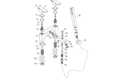 Palas Bath Filler - Chrome