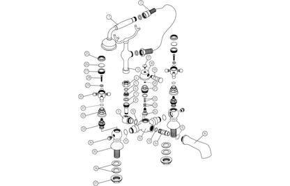 Arpina Bath Filler - Chrome