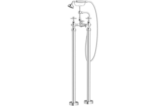 Arpina Floor Standing Bath/Shower Mixer & Shower Kit - Chrome