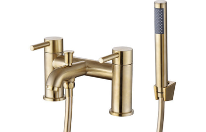 Lumos Bath/Shower Mixer & Bracket - Brushed Brass