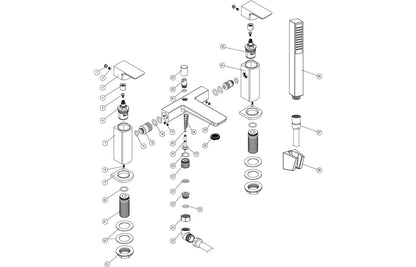 Amaris Bath Filler - Brushed Brass