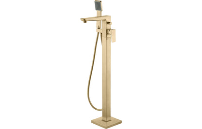 Amaris Floor Standing Bath/Shower Mixer - Brushed Brass