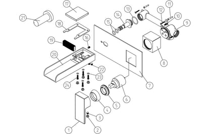 Pisces Cloakroom Basin Mixer - Chrome