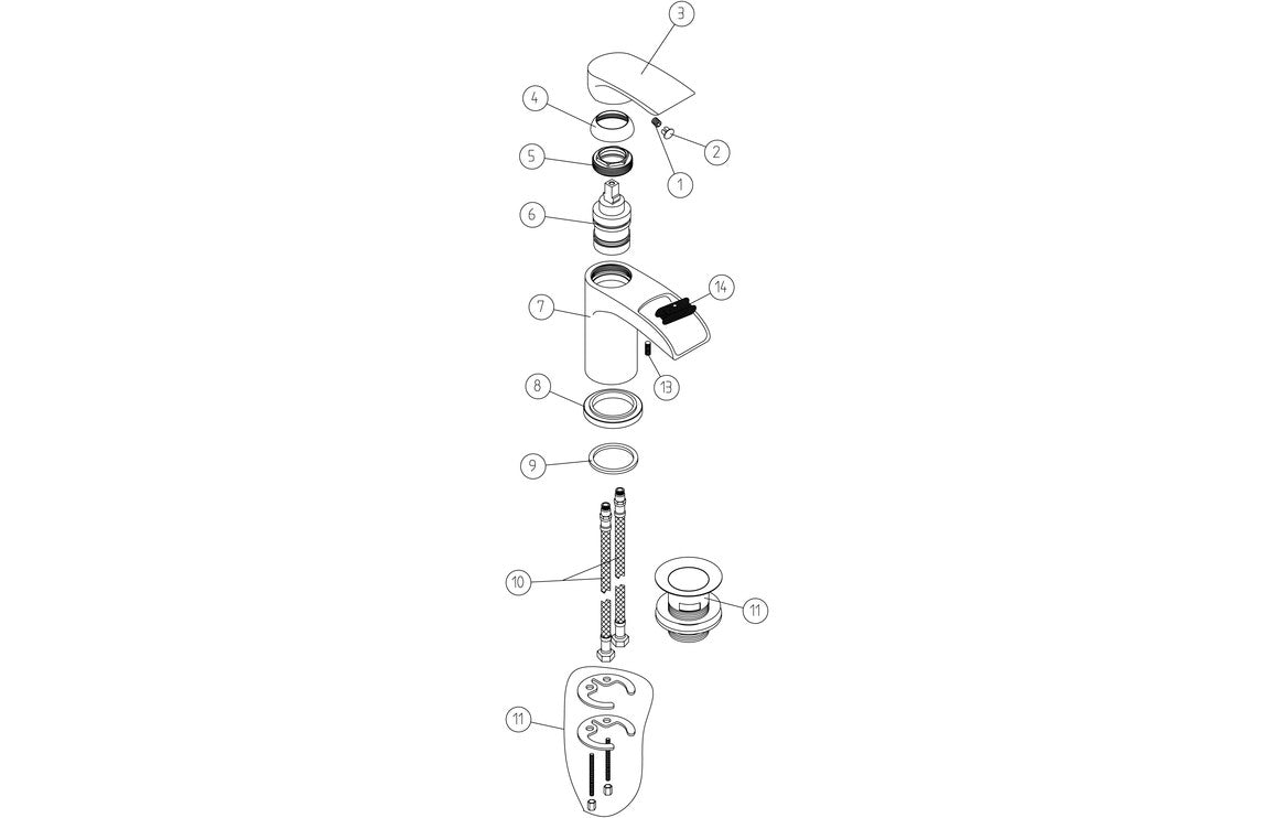 Thebe Bath/Shower Mixer - Chrome