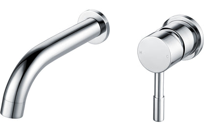 Saros Wall Mounted Basin Mixer - Chrome