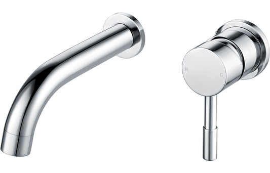 Saros Wall Mounted Basin Mixer - Chrome
