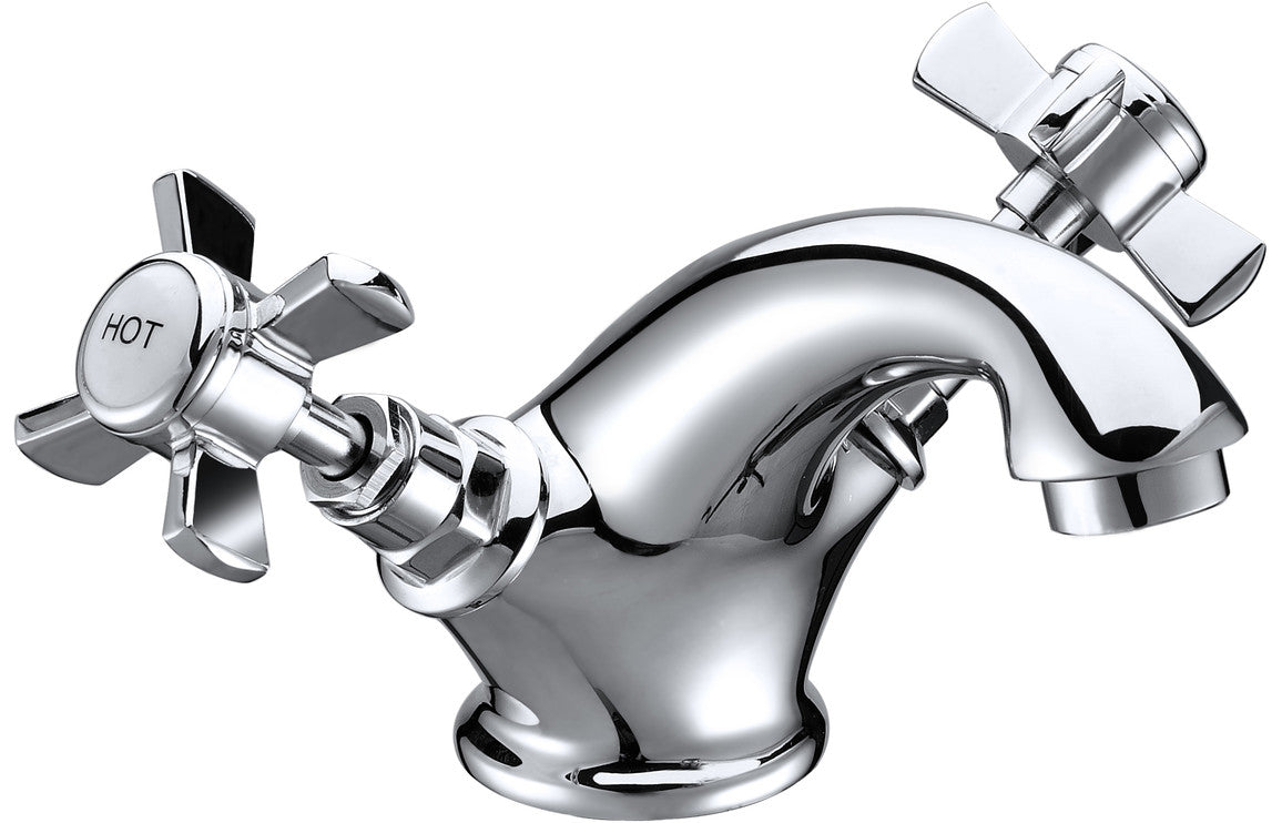 Leda Basin Mixer & Waste - Chrome