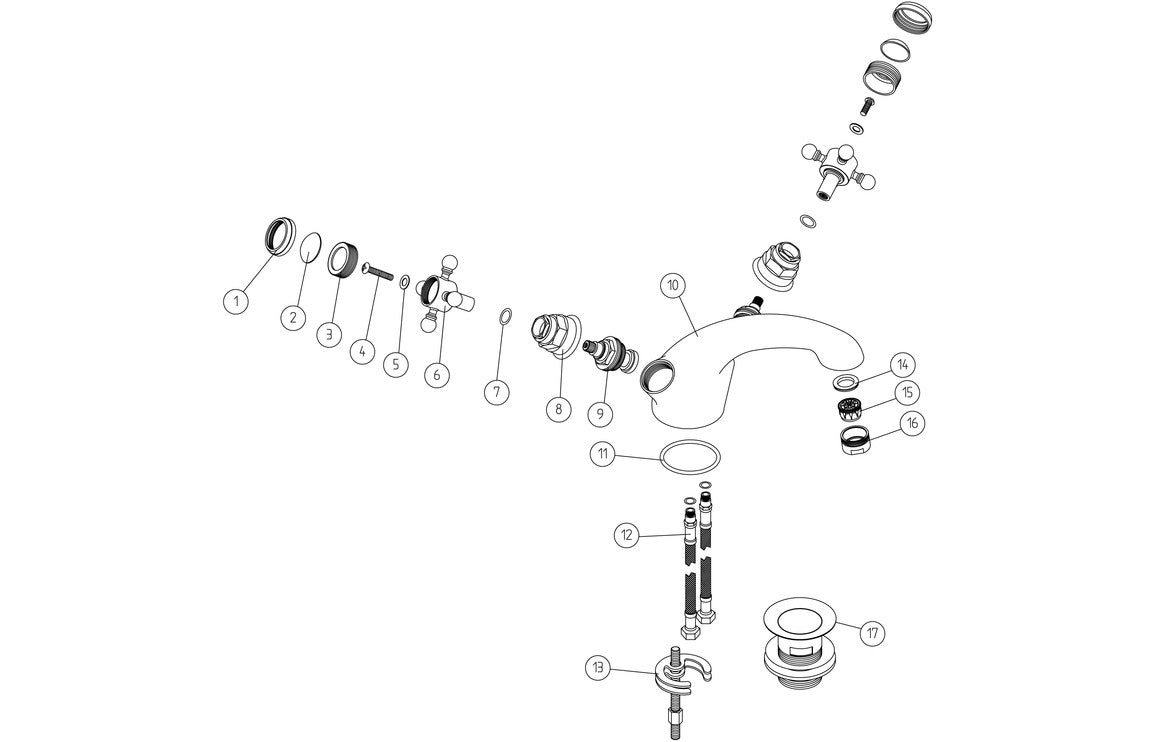 Arpina Bath/Shower Mixer & Shower Kit - Chrome