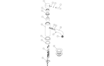 Hoku Bath/Shower Mixer & Bracket - Chrome