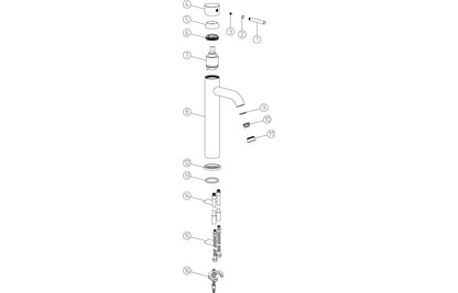 Lumos Cloakroom Basin Mixer & Waste - Chrome