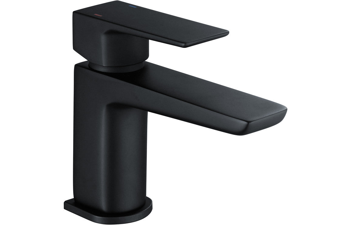 Amaris Cloakroom Basin Mixer & Waste - Matt Black