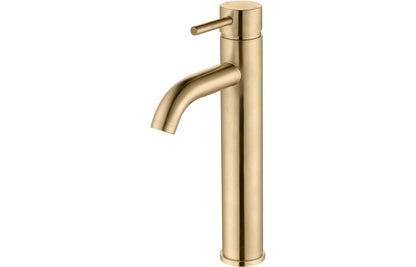 Lumos Tall Basin Mixer - Brushed Brass