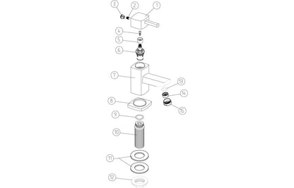 Pavo Cloakroom Basin Mixer - Chrome