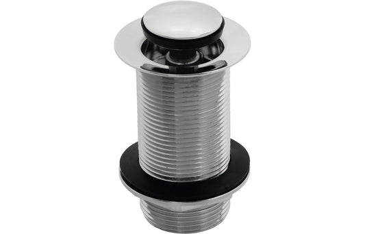 Unslotted Round Basin Waste - Chrome