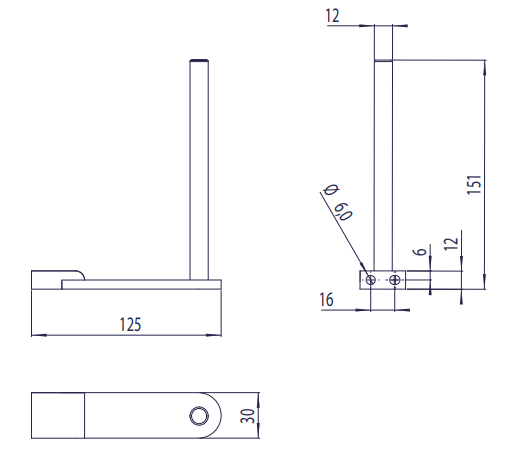 Dark Passion Spare Roll Holder Drawing