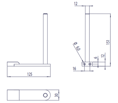 Dark Passion Spare Roll Holder Drawing