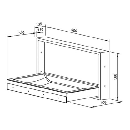 Dolphin Horizontal Baby Changing Unit – Recessed