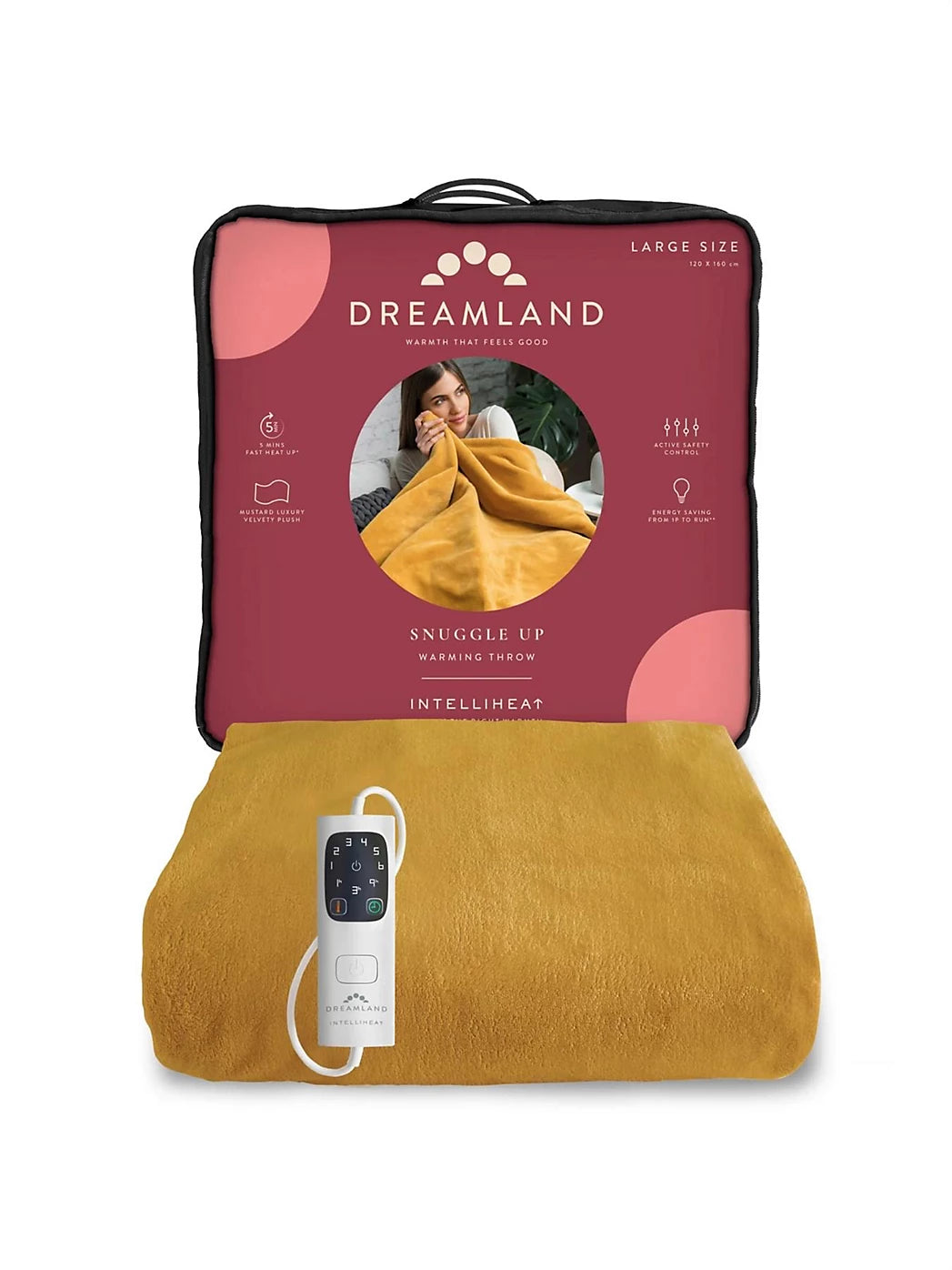 Dreamland IntelliHeat Throw Mustard