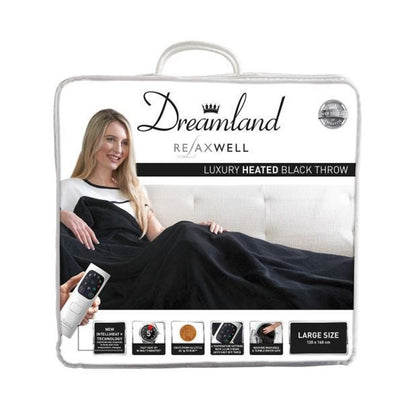 Dreamland Intelliheat Luxury Heated Throw - Black