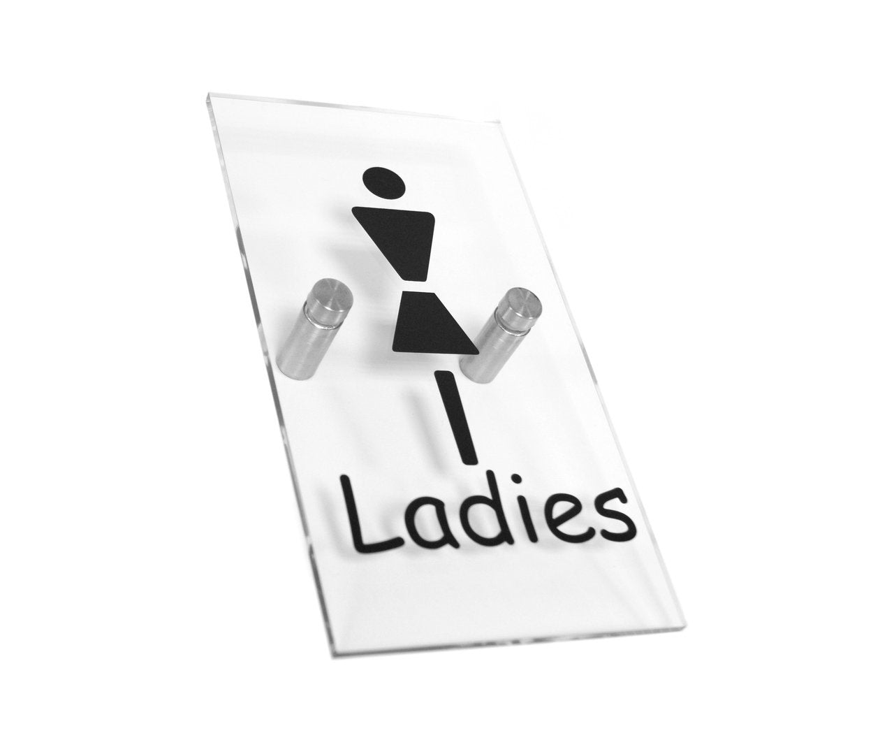 Clear Acrylic 'Ladies' Sign