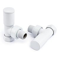 Essential Manual Angled Valve White