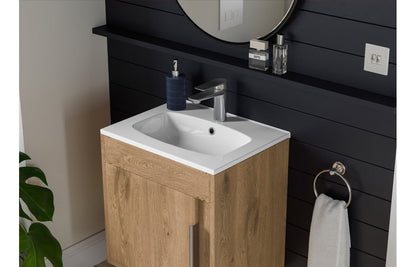 Estelle 510mm Floor Standing Unit Inc. Basin - Seville Oak