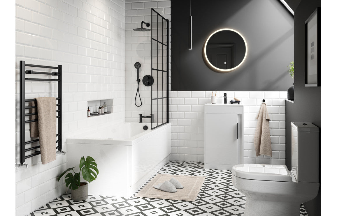 Estelle 510mm Wall Hung Unit Inc. Basin - White Gloss