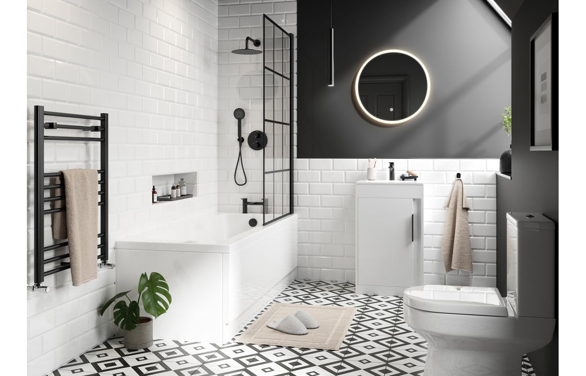 Estelle 510mm Floor Standing Unit Inc. Basin - White Gloss