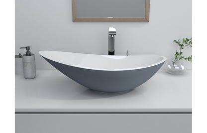 Eris 564x323mm 0TH Resin Washbowl - Grey