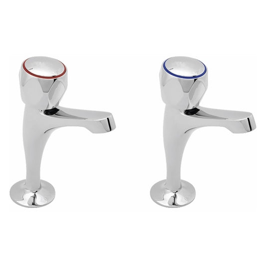 KWC DVS 13mm chrome plated brass pillar taps
